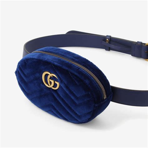 blue gucci bag velvet|gucci marmont velvet belt bag.